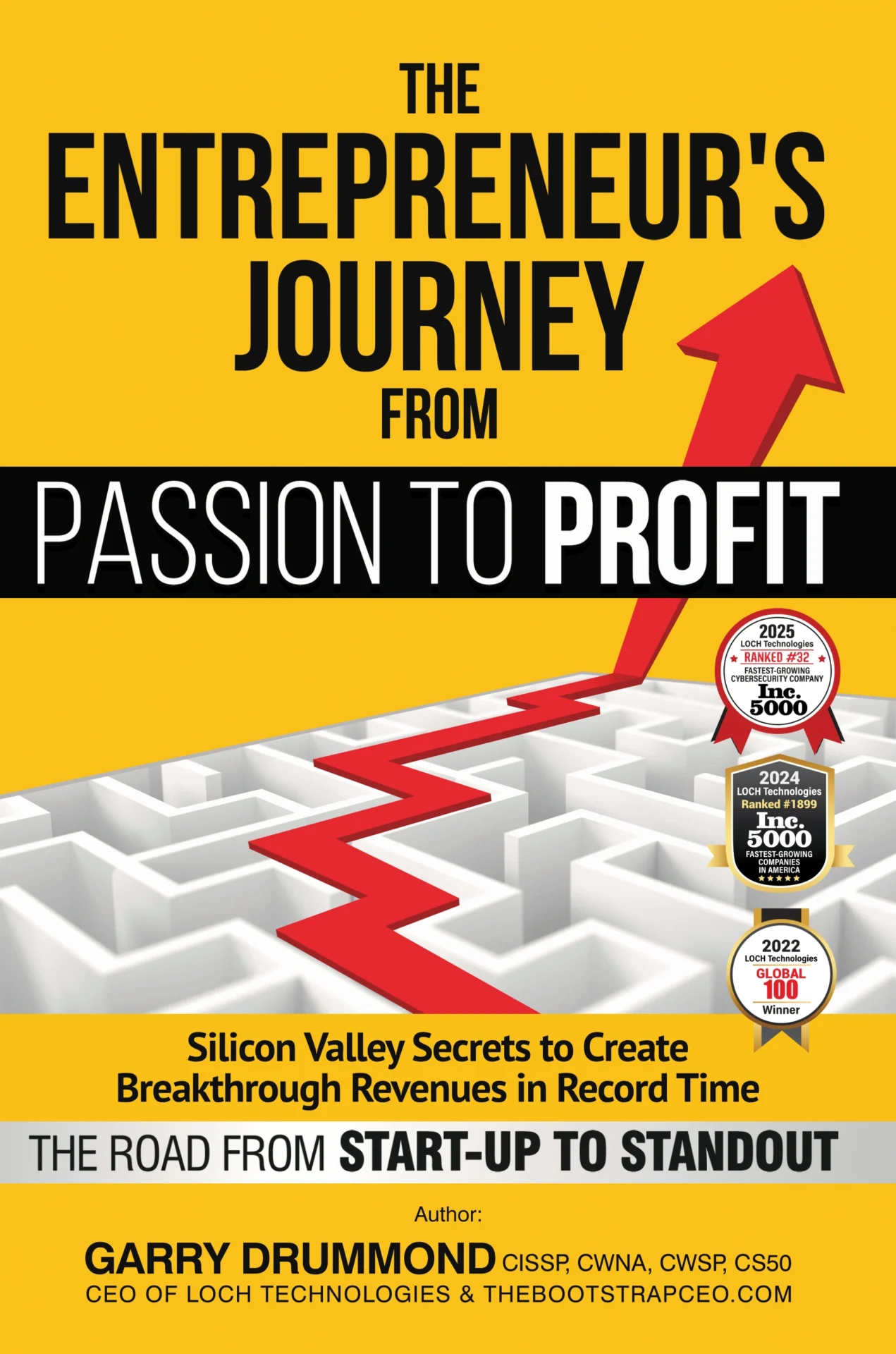 Entrepreneurship guidebook cover with red arrow