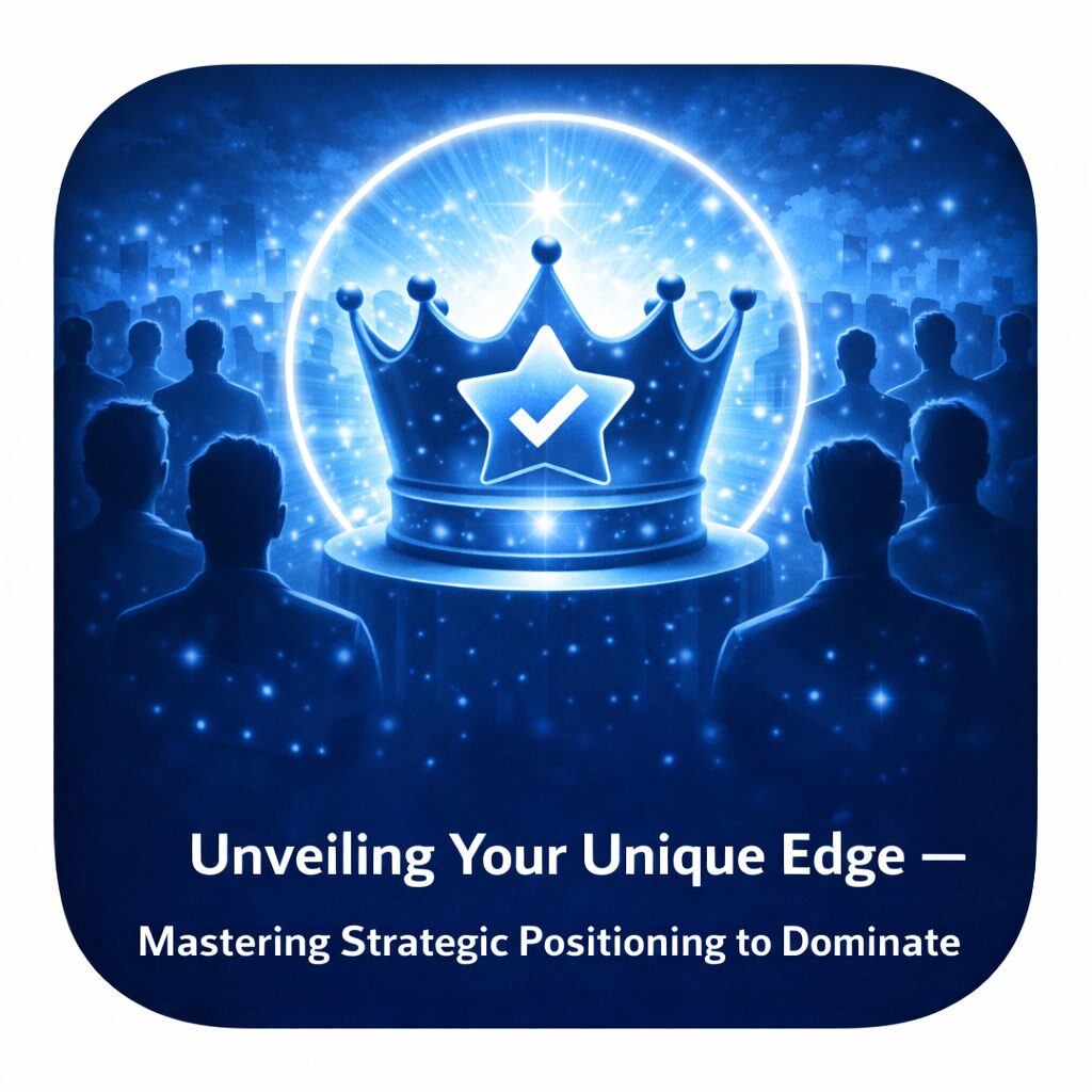 A glowing crown symbol with a star, representing strategic mastery and uniqueness.